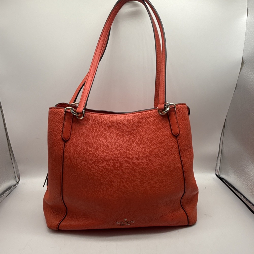 Kate Spade New York Jackson Shoulder Bag Tangerine Pebbled Leather Purse